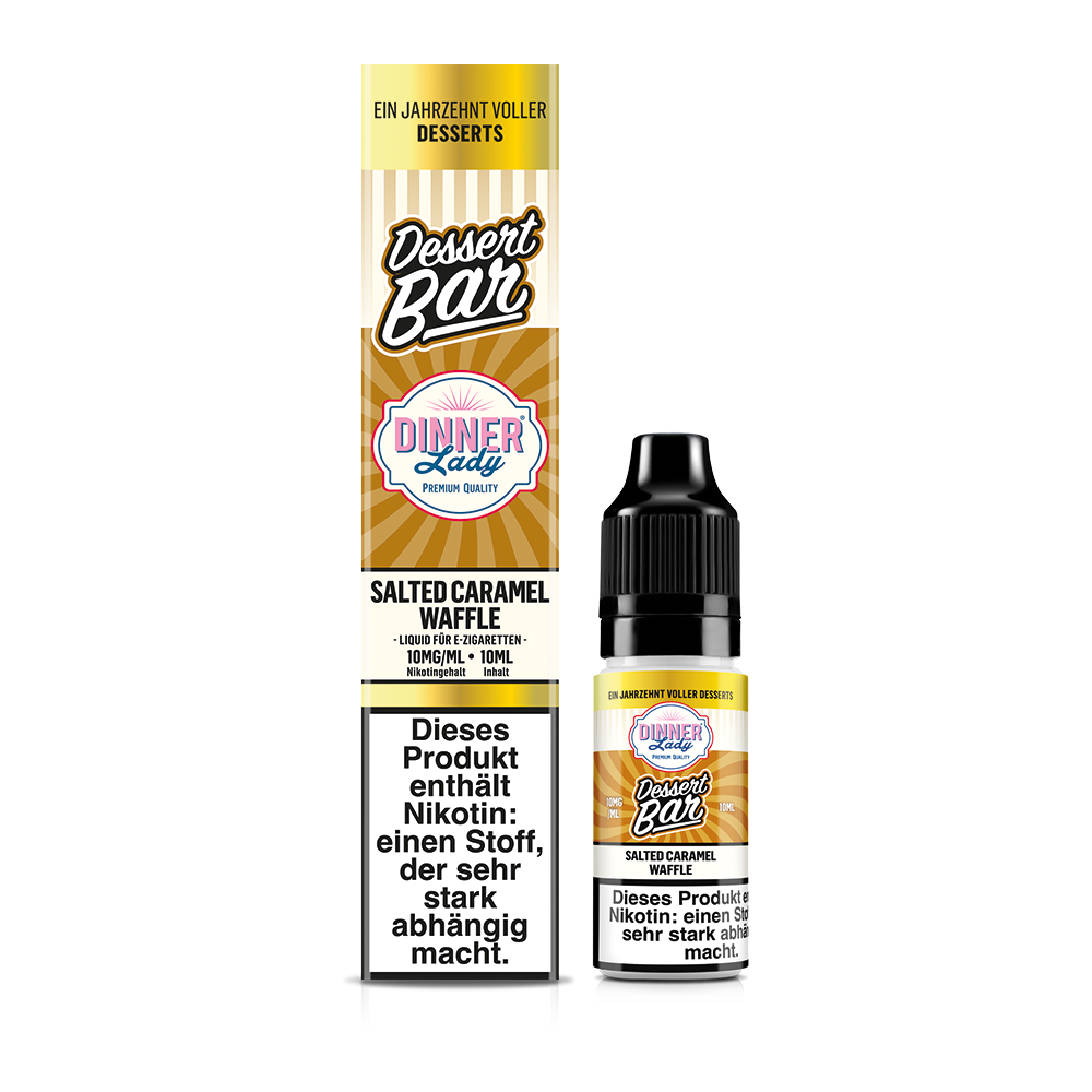 Dinner Lady Nikotinsalz - Salted Caramel Waffle - 50/50 10ml Liquid 10mg Dinner Lady Nikotinsalz - Salted Caramel Waffle - 50/50 10ml Liquid 10mg