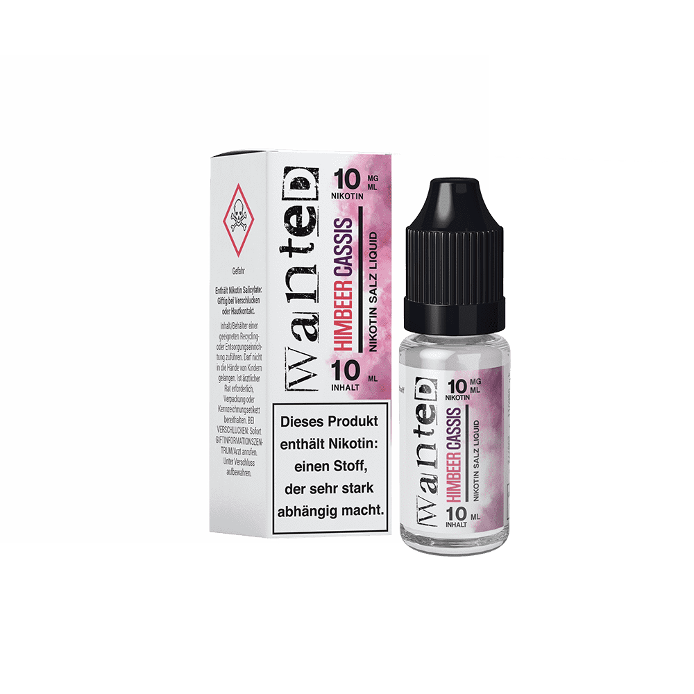 Wanted Nikotinsalz - Himbeer Cassis - Overdosed 10ml Liquid 10mg