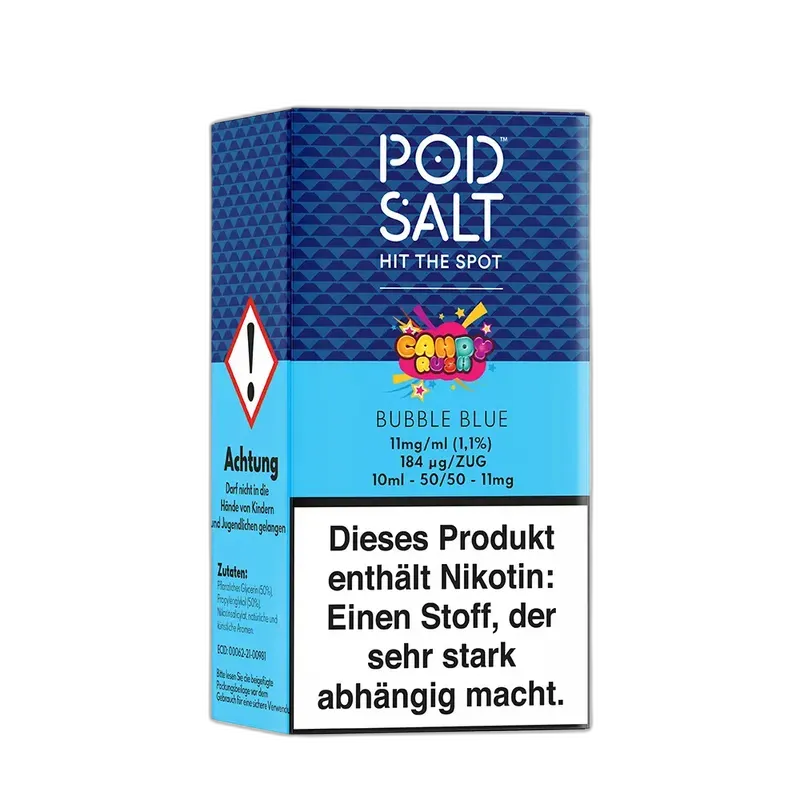 Pod Salt Fusion - Bubble Blue - 10ml Liquid 11mg Nikotinsalz