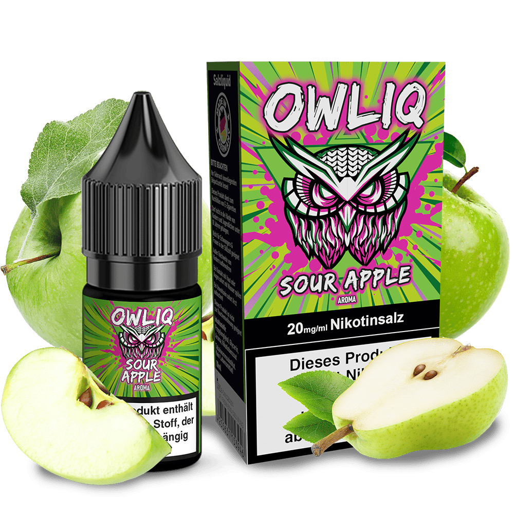 OWLIQ Nikotinsalz - Sour Apple - 10ml Liquid 20mg