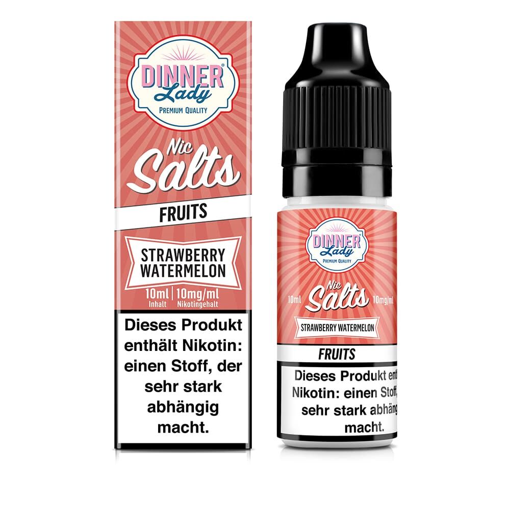 Dinner Lady Nikotinsalz - Strawberry Watermelon - 50/50 10ml Liquid 10mg
