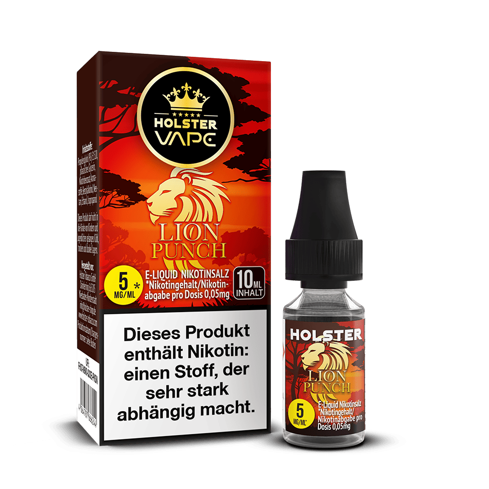 Holster Nikotinsalz - Lion Punch - Liquid 5mg 10ml