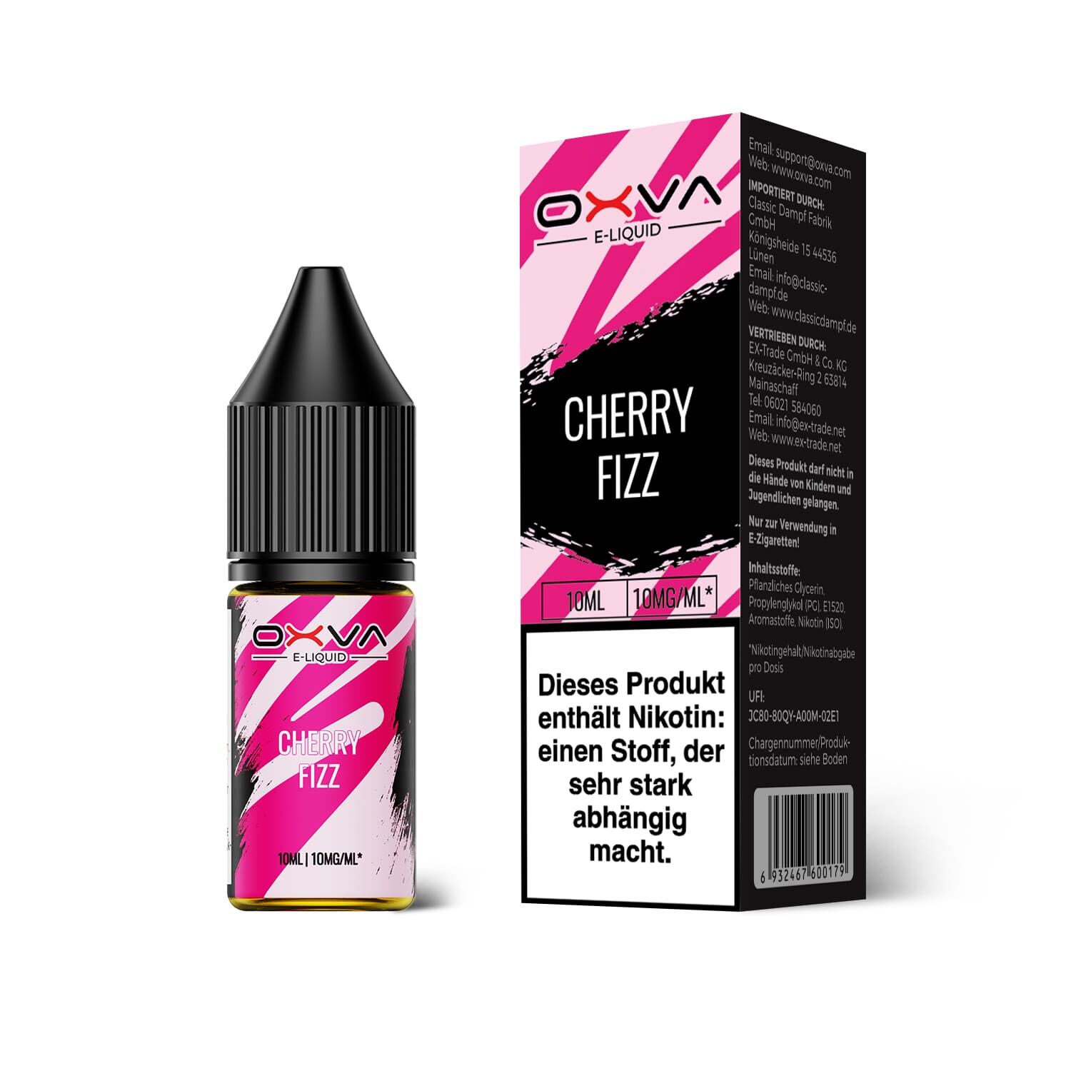 Oxva E-Liquid Nikotinsalz - Cherry Fizz - 10ml Liquid 10mg