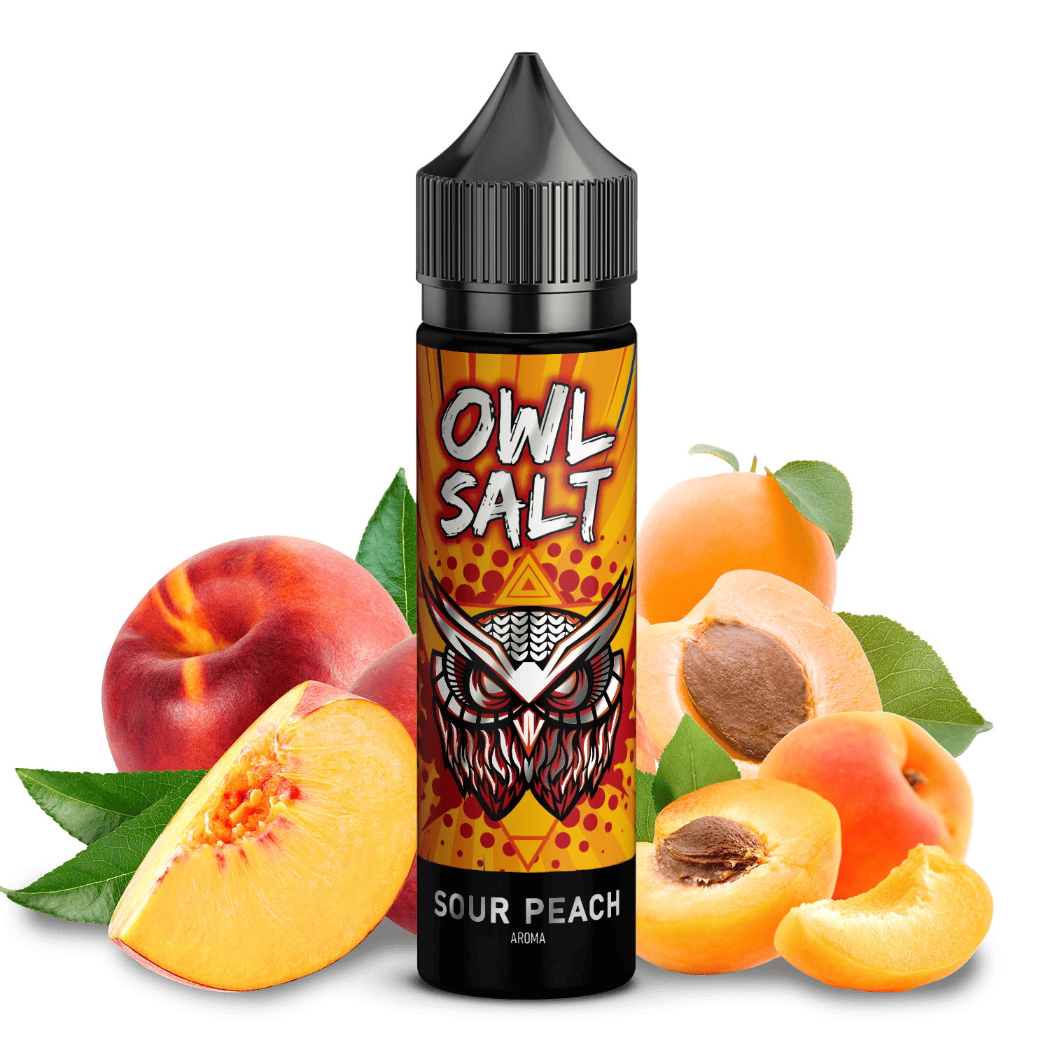 OWL Salt Aroma Longfill - Sour Peach - 10ml in 60ml Flasche