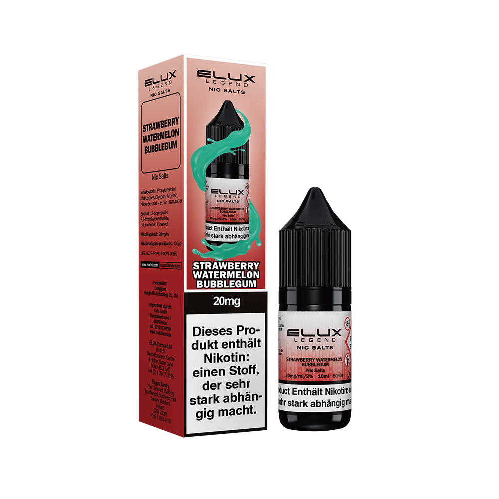 Elux Nikotinsalz - Strawberry Watermelon Bubblegum - Liquid 20mg 10ml