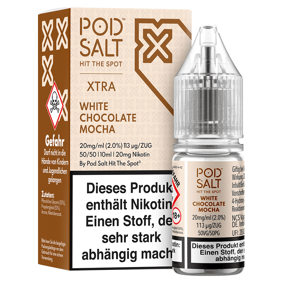 Pod Salt Xtra Nikotinsalz - White Chocolate Mocha - Liquid 20mg 10ml
