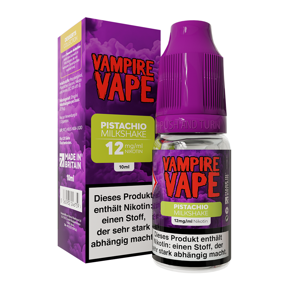 Vampire Vape Pistachio Milkshake Liquid 10ml 12mg Vampire Vape Pistachio Milkshake Liquid 10ml 12mg