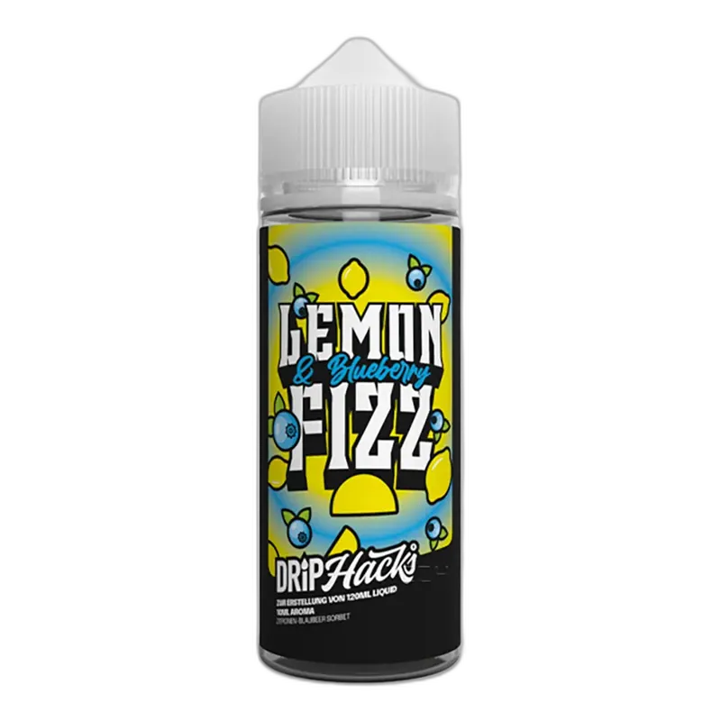 Drip Hacks Longfill - Lemon & Blueberry Fizz - 10ml Aroma in 120ml Flasche