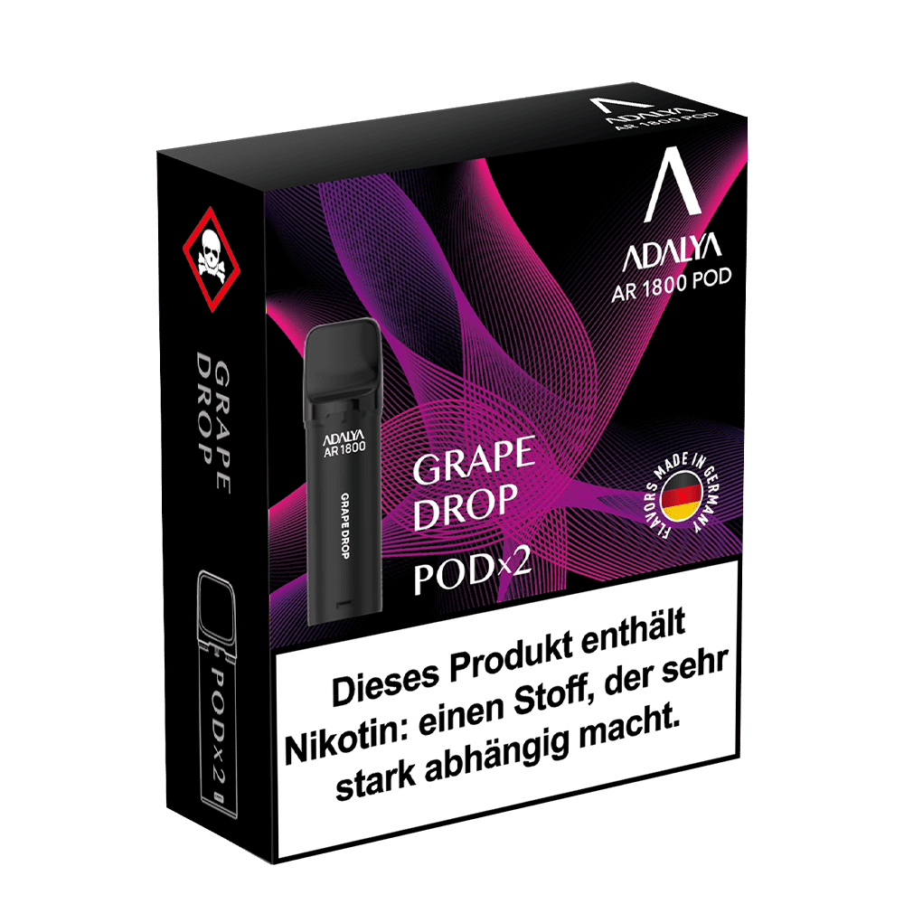 2x Adalya AR1800 - Grape Drop - 20mg Nikotinsalz 2ml