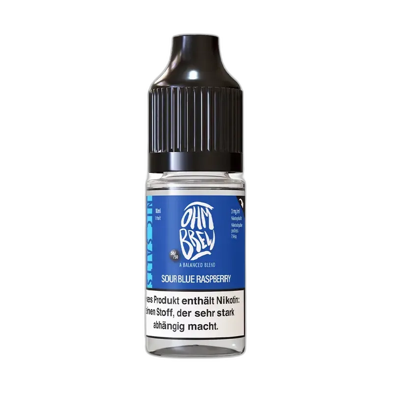 Ohm Brew Nikotinsalz - Sour Blue Raspberry - 10ml Liquid 3mg