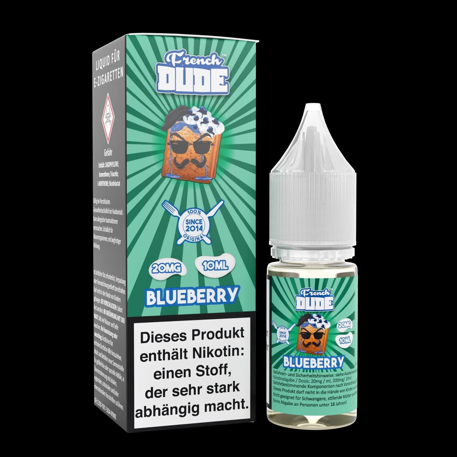 French Dude Nikotinsalz - Blueberry - 10ml Liquid 20mg