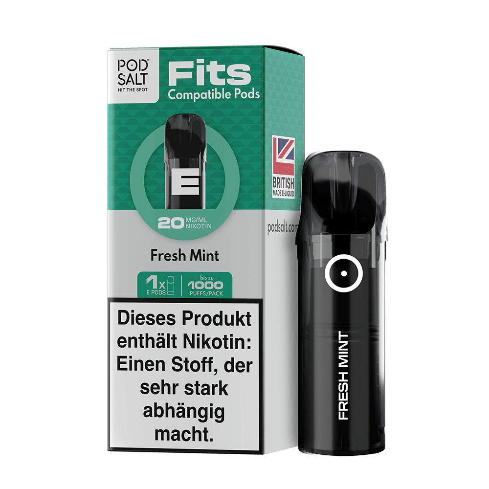 3x Pod Salt Fits Pods Einweg Pod - Fresh Mint - 20mg Nikotinsalz 2ml