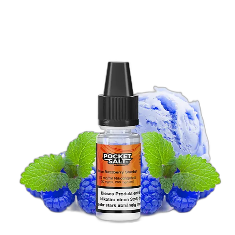 Pocket Salt Nikotinsalz - Blue Razzberry Sherbet - 10ml Liquid 20mg