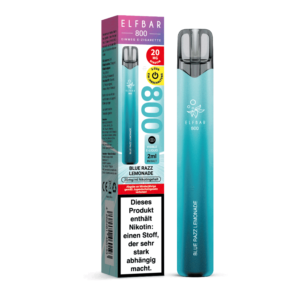 Elfbar 800 Einweg E-Zigarette - Blue Razz Lemonade - 20mg