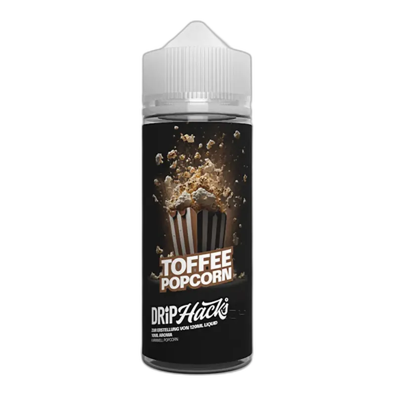 Drip Hacks Longfill - Toffee Popcorn - 10ml Aroma in 120ml Flasche