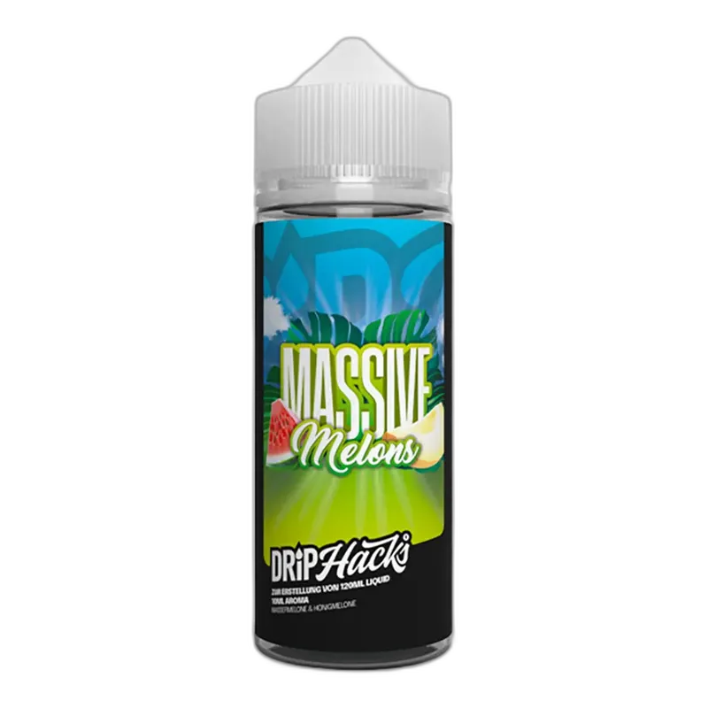 Drip Hacks Longfill - Massive Melons - 10ml Aroma in 120ml Flasche