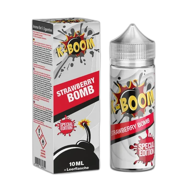K-Boom Longfill - Strawberry Bomb - 10ml Aroma in 120ml Flasche