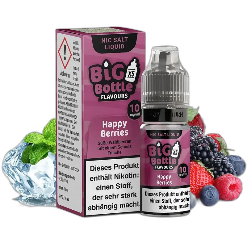 Big Bottle Flavours - Happy Berries - 10ml 10mg Nikotinsalz