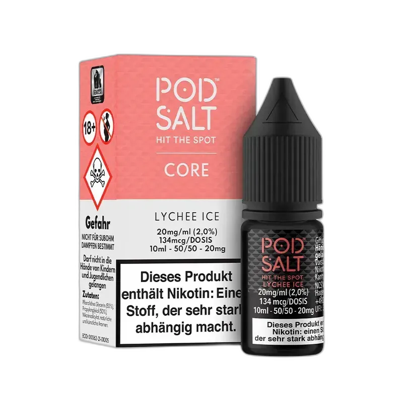 Pod Salt Core Nikotinsalz - Lychee Ice - 10ml Liquid 20mg
