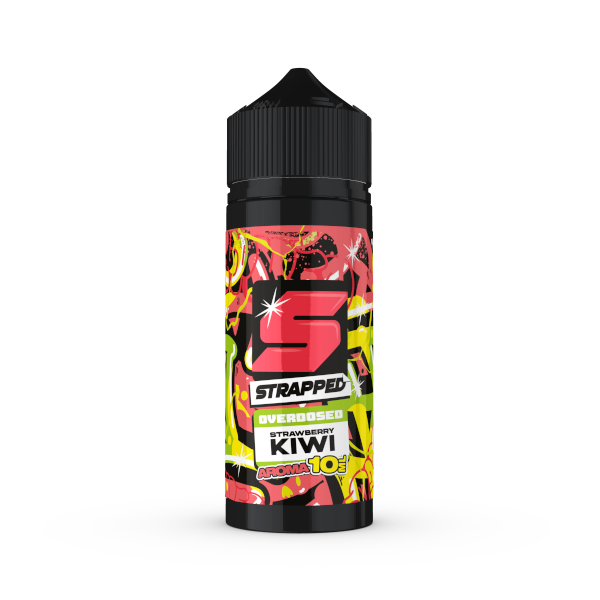 Strapped Longfill - Strawberry Kiwi - Overdosed 10ml Aroma in 120ml Flasche