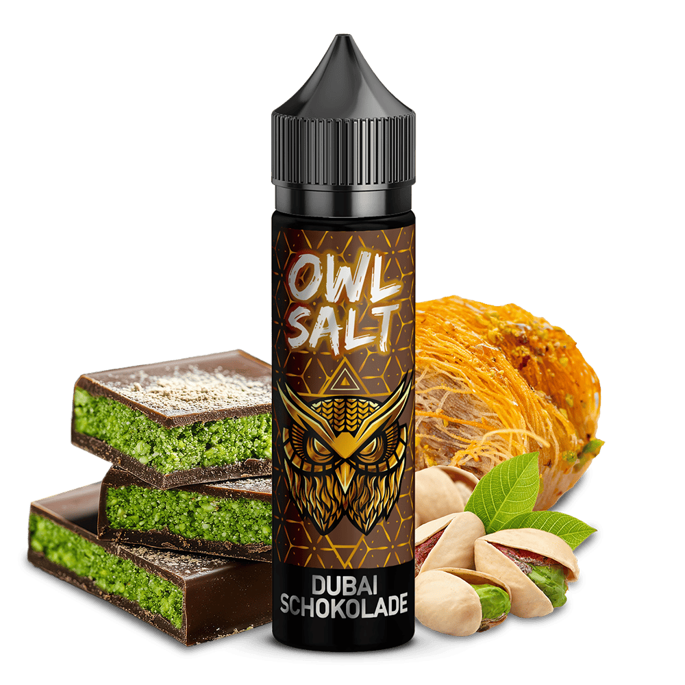 OWL Salt Aroma Longfill - Dubai Schokolade - 10ml in 60ml Flasche OWL Salt Aroma Longfill - Dubai Schokolade - 10ml in 60ml Flasche