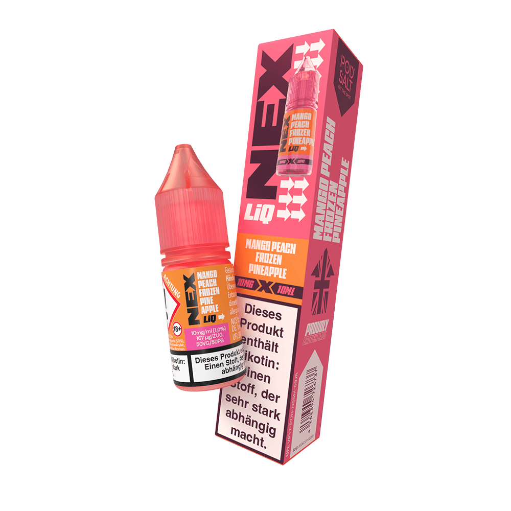 Nex Liq Nikotinsalz - Mango Peach Frozen Pineapple - 10mg Liquid 10ml Nex Liq Nikotinsalz - Mango Peach Frozen Pineapple - 10mg Liquid 10ml