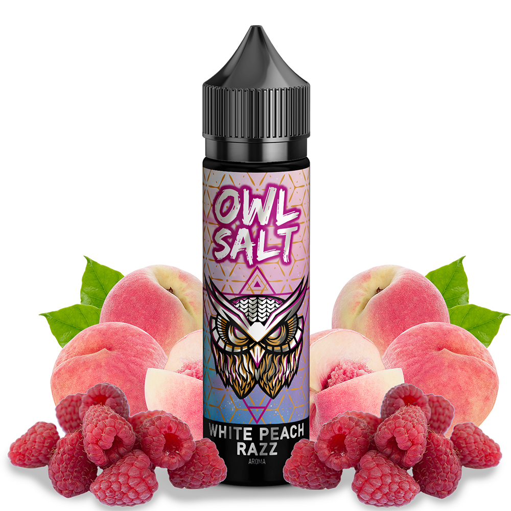 OWL Salt Aroma Longfill - White Peach Razz - 10ml in 60ml Flasche