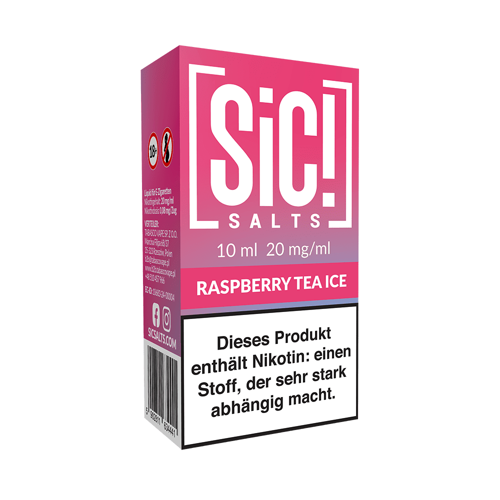 SIC Nikotinsalz - Raspberry Tea Ice -10ml Liquid 20mg