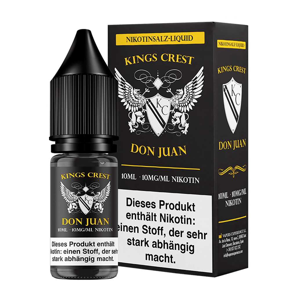 Kings Crest Nikotinsalz - Don Juan - 10ml Liquid 10mg Kings Crest Nikotinsalz - Don Juan - 10ml Liquid 10mg