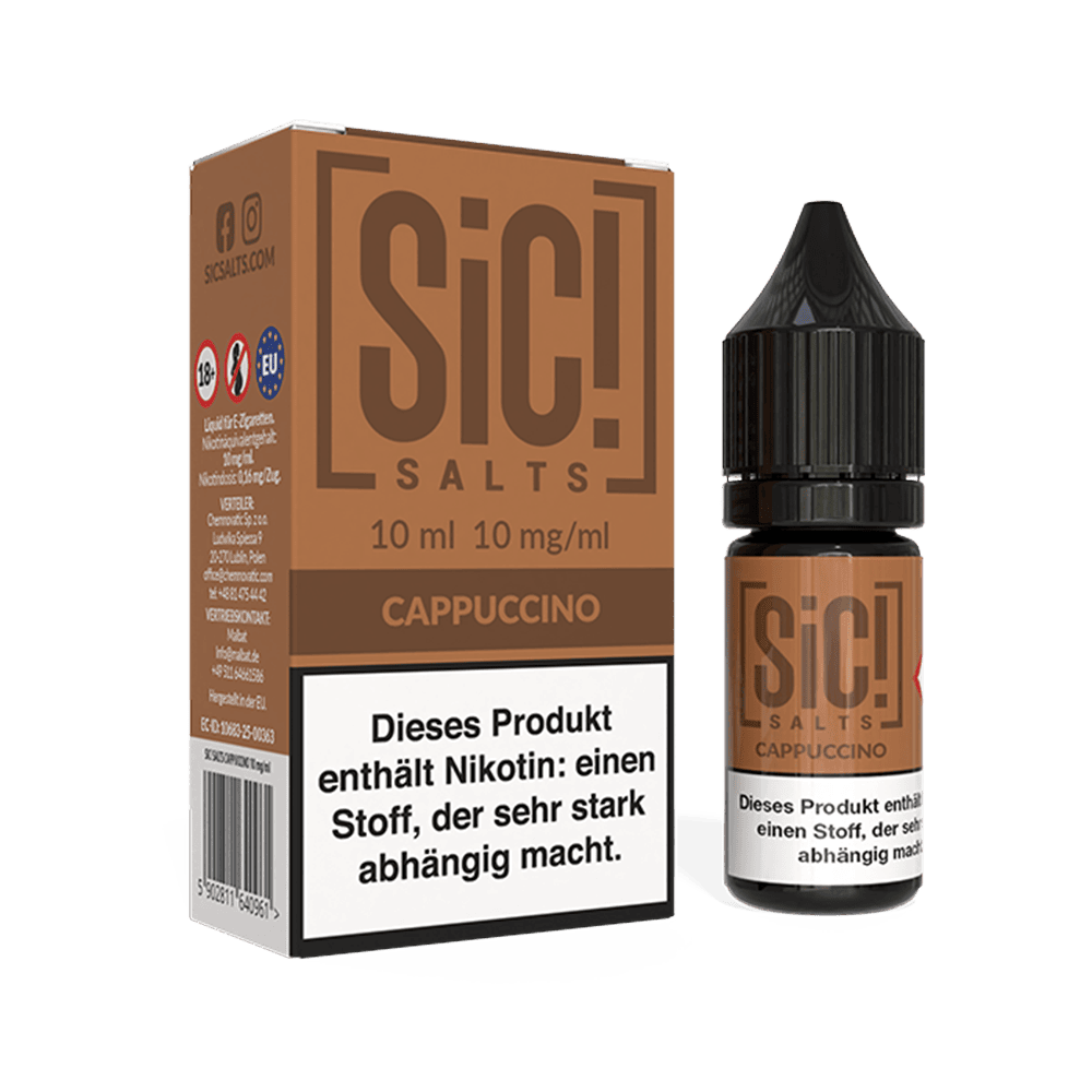 SIC Nikotinsalz - Cappuccino -10ml Liquid 10mg