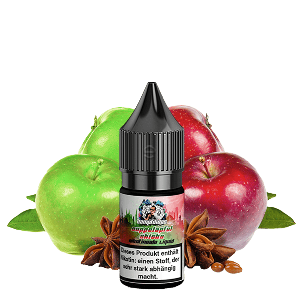 Dampfdidas Nikotinsalz - Doppelapfel Shisha - 10ml Liquid 20mg Dampfdidas Nikotinsalz - Doppelapfel Shisha - 10ml Liquid 20mg