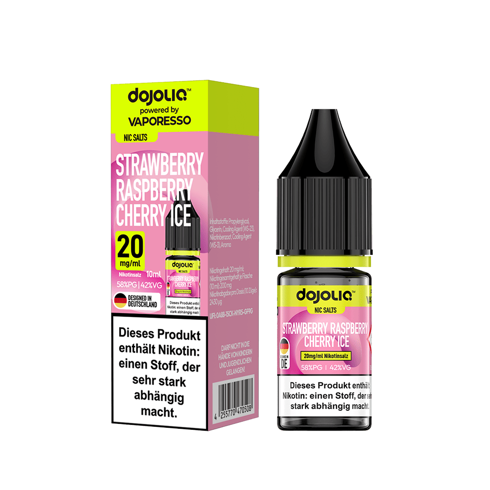 Dojoliq Nikotinsalz - Strawberry Raspberry Cherry Ice - 10ml Liquid 20mg