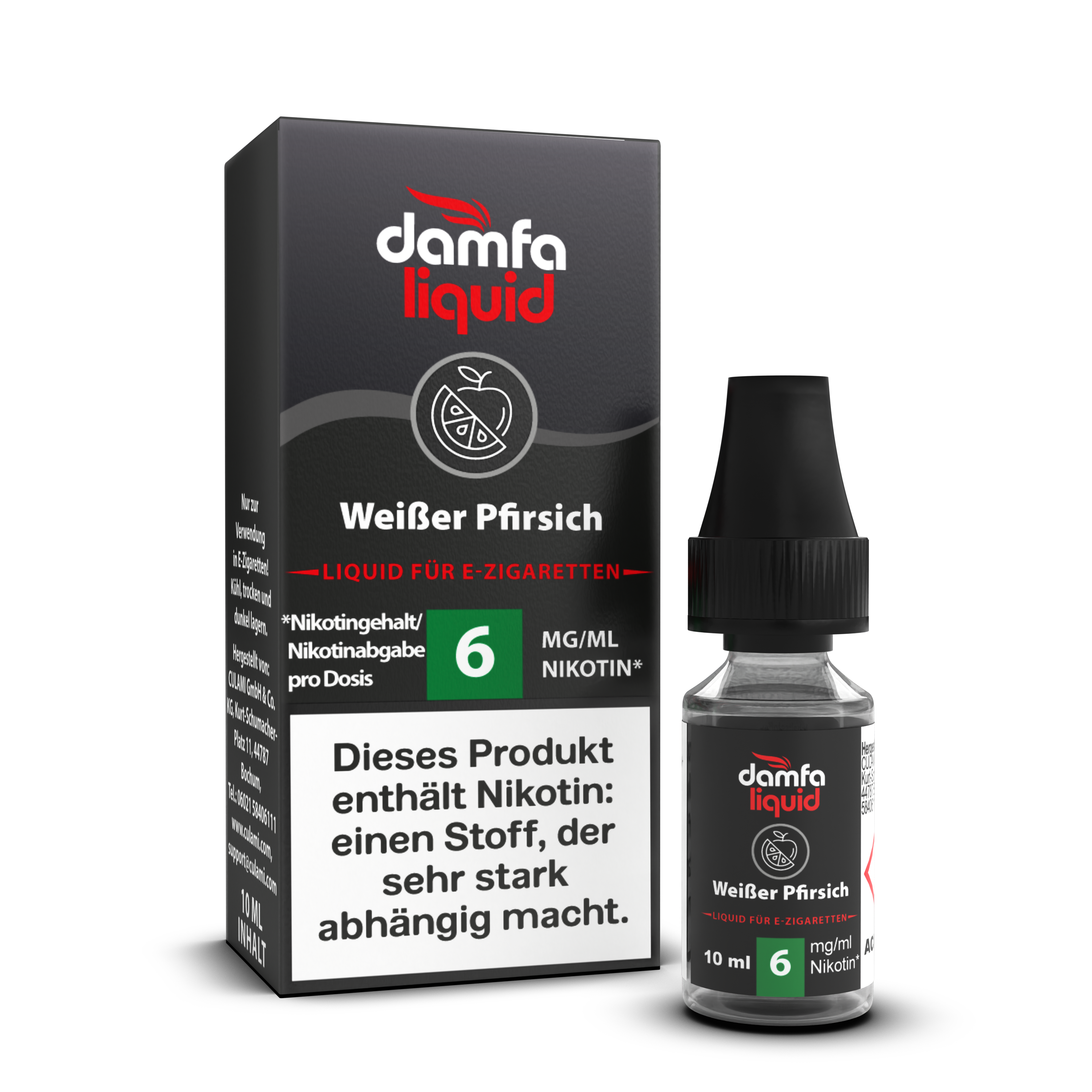 damfaliquid Weißer Pfirsich V2 6mg 10ml