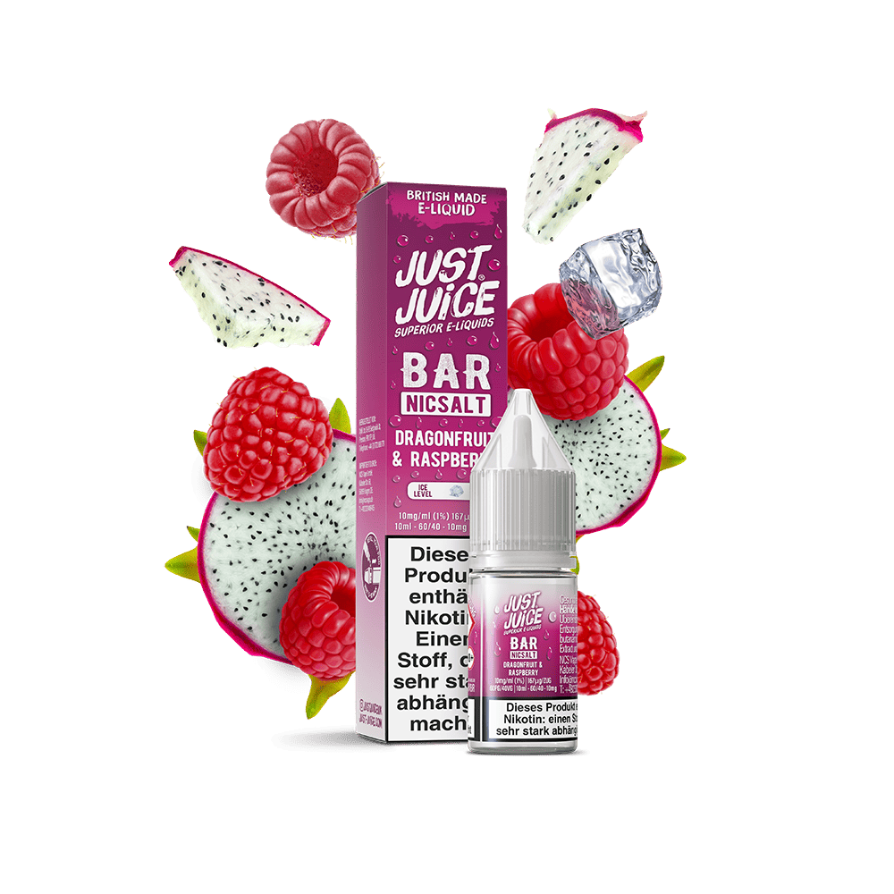 Just Juice Nikotinsalz - Dragonfruit & Raspberry - 10ml Liquid 10mg