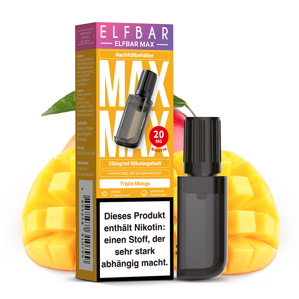 Elfbar MAX Refill Pod - Triple Mango - 20mg Nikotinsalz 10ml