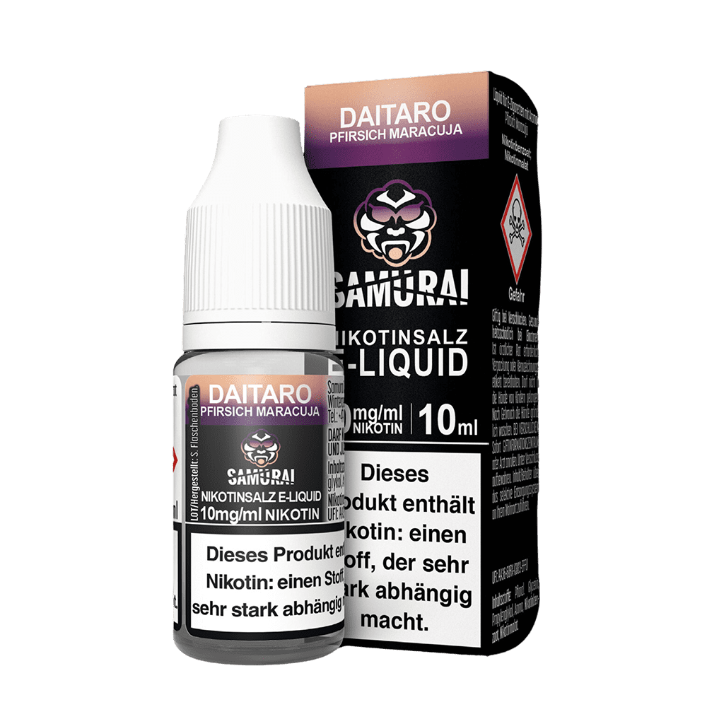 Samurai Nikotinsalz - Daitaro Pfirsich Maracuja - Liquid 10mg 10ml