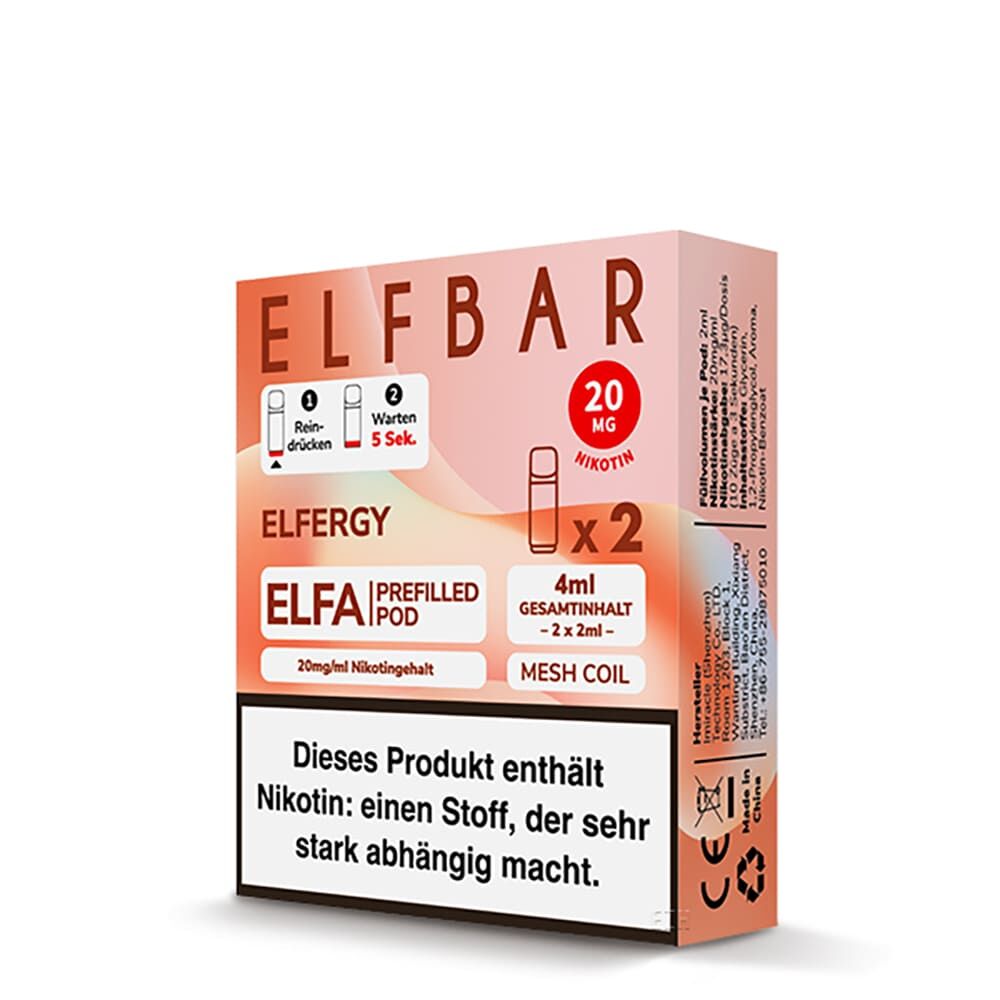 2x Elfbar Elfa Einweg Pod - Elfstorm (Elfergy) - 20mg Nikotinsalz 2ml