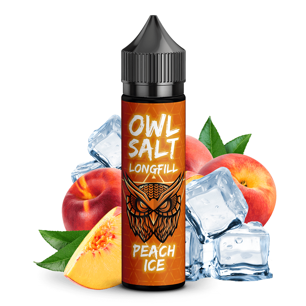 OWL Salt Aroma Longfill - Peach Ice - 10ml in 60ml Flasche