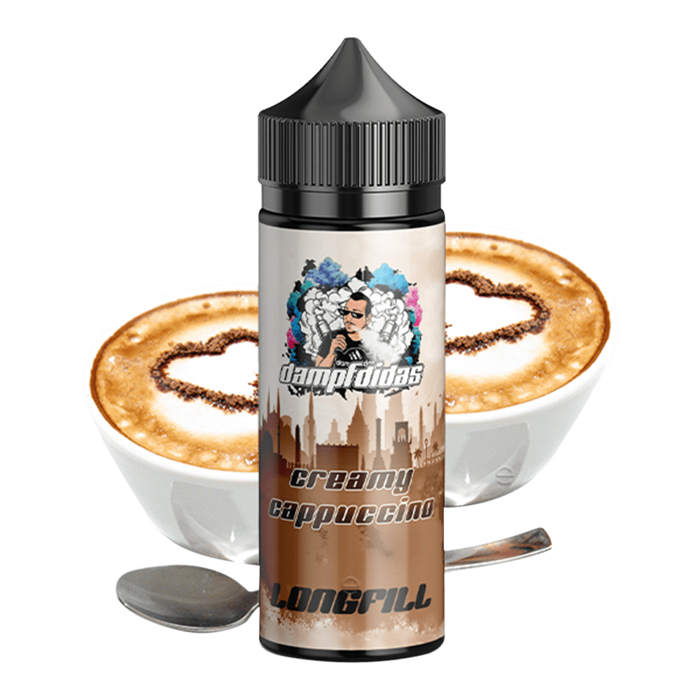 Dampfdidas Longfill - Creamy Cappuccino - 10ml Aroma in 120ml Flasche