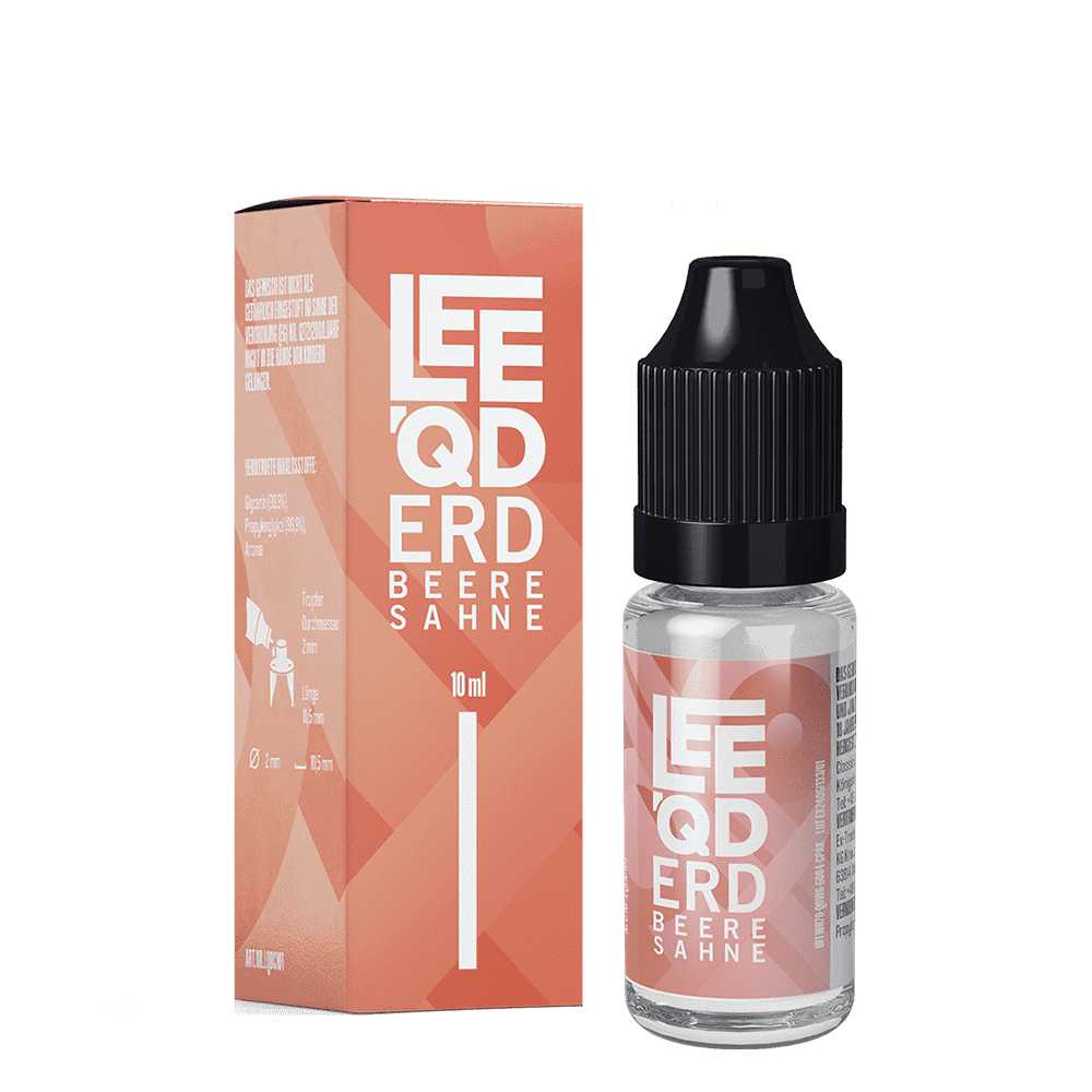 LEEQD Liquid - Crazy Erdbeere Sahne - 0mg 10ml