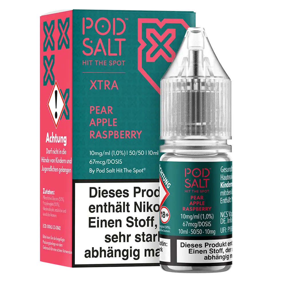 Pod Salt Xtra Nikotinsalz - Pear Apple Raspberry - Liquid 10mg 10ml
