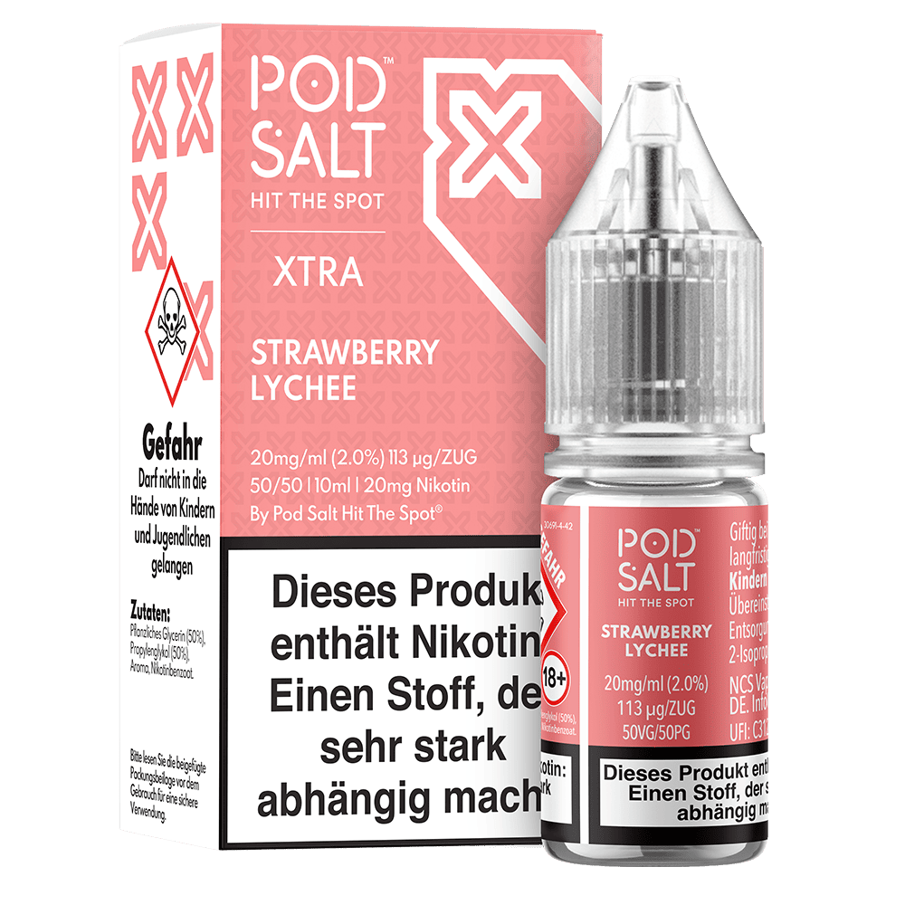 Pod Salt Xtra Nikotinsalz - Strawberry Lychee - Liquid 20mg 10ml