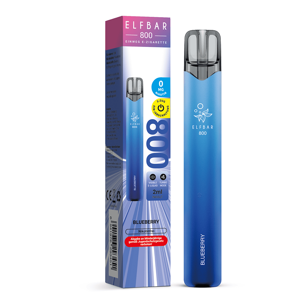 Elfbar 800 Einweg E-Zigarette - Blueberry - 0mg