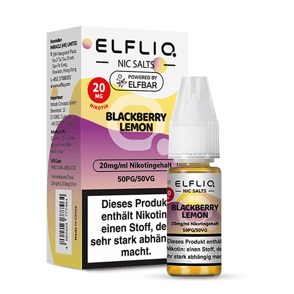 Elfliq by Elfbar Nikotinsalz - Blackberry Lemon - Liquid 20mg 10ml