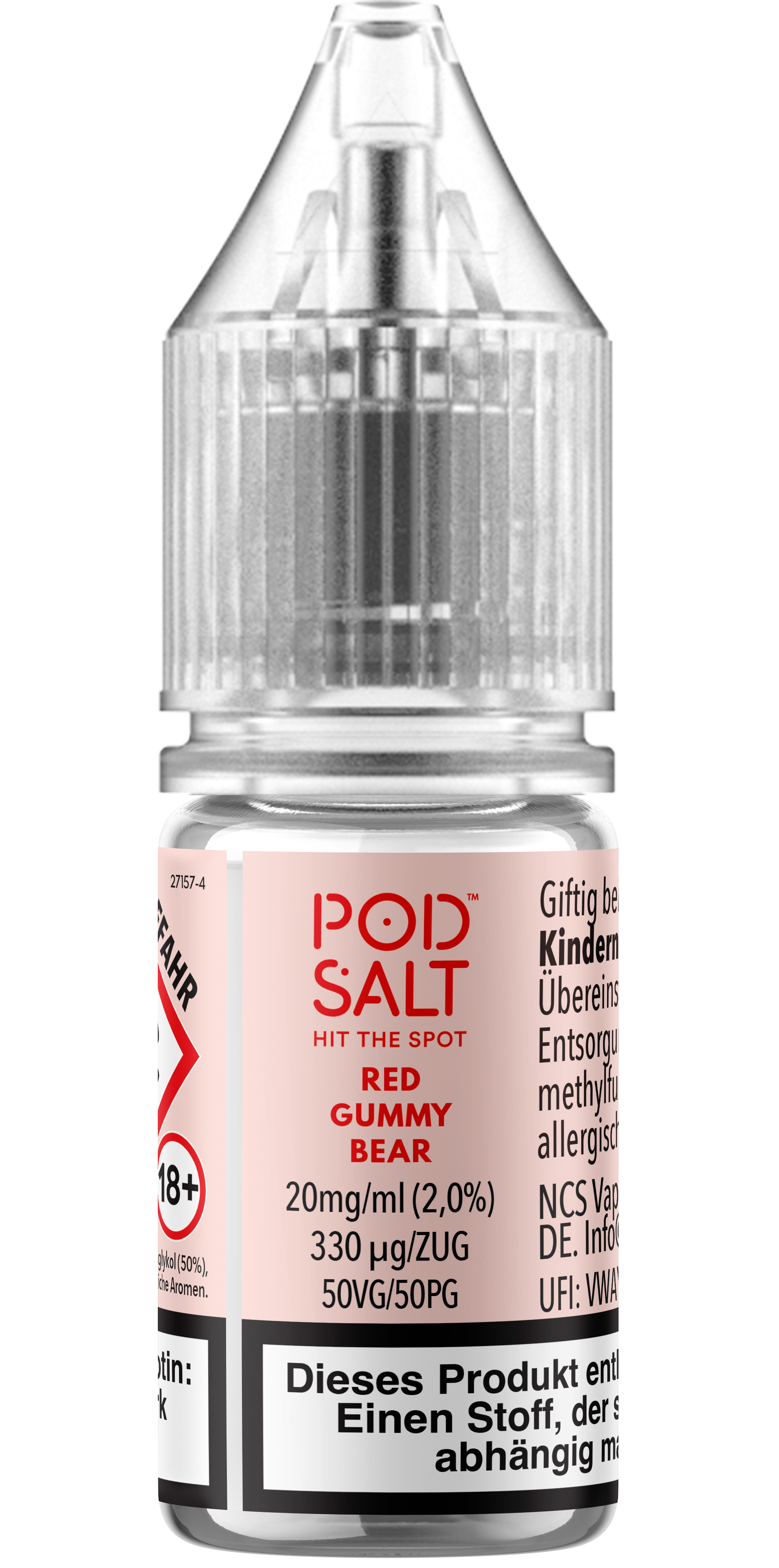 Pod Salt Xtra Nikotinsalz - Red Gummy Bear - Liquid 20mg 10ml Pod Salt Xtra Nikotinsalz - Red Gummy Bear - Liquid 20mg 10ml
