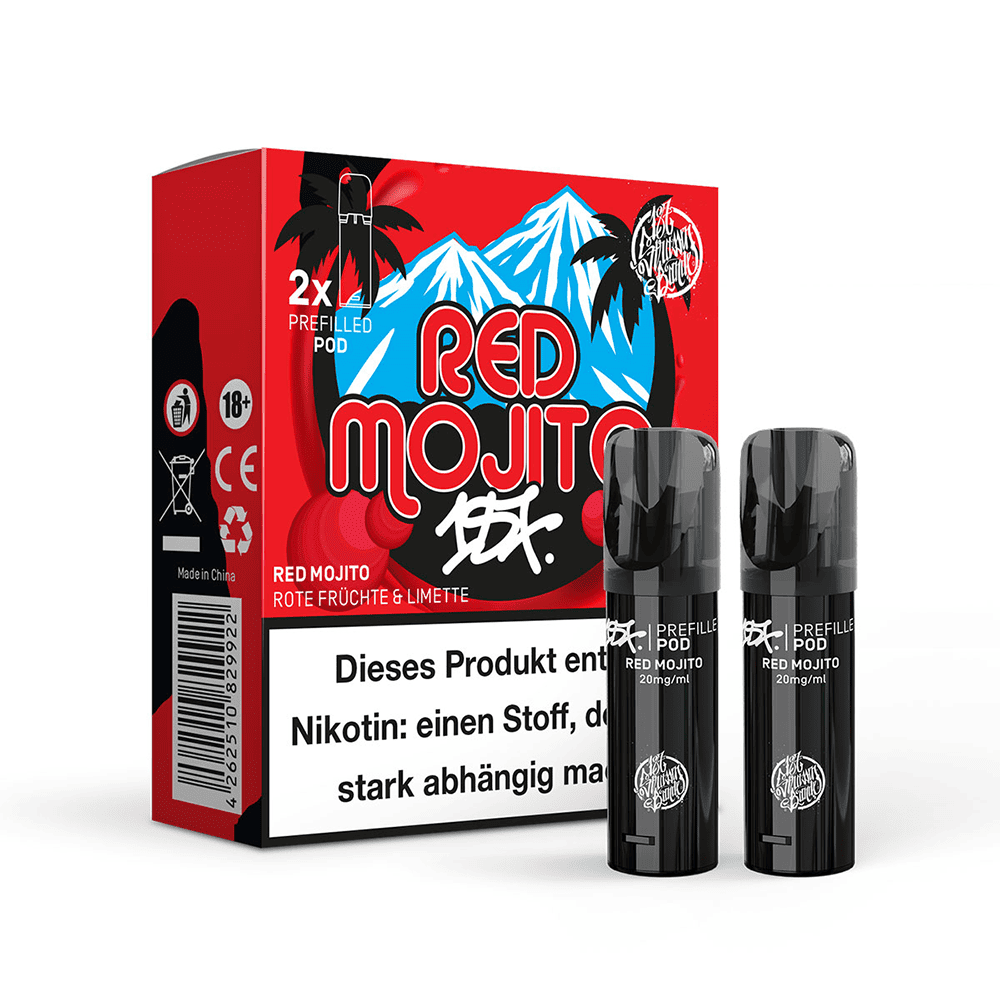 2x 187 Strassenbande Einweg Pod - Red Mojito - 20mg Nikotinsalz 2ml