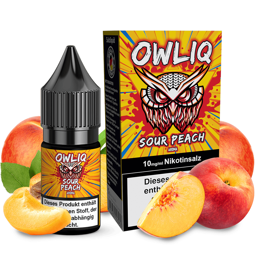OWLIQ Nikotinsalz - Sour Peach - 10ml Liquid 10mg