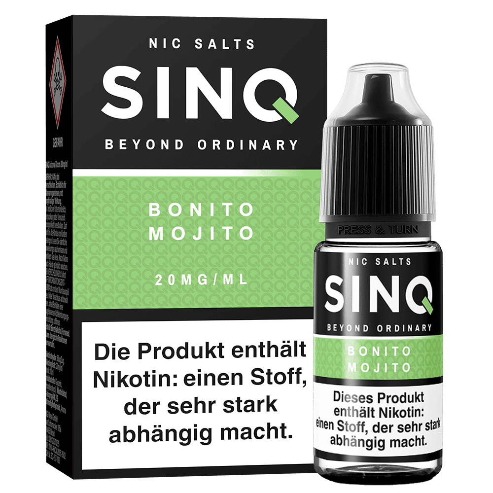 SINQ Nikotinsalz - Bonito Mojito - 10ml Liquid 20mg SINQ Nikotinsalz - Bonito Mojito - 10ml Liquid 20mg