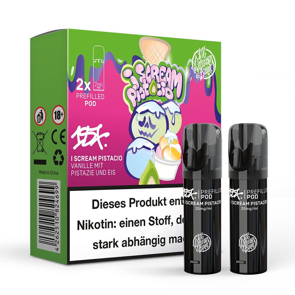 2x 187 Strassenbande Einweg Pod - I Scream Pistacio - 20mg Nikotinsalz 2ml
