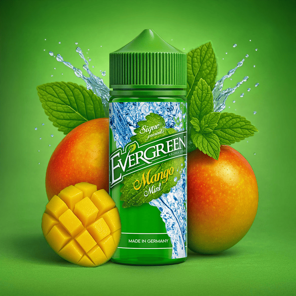 Evergreen Longfill - Mango Mint - 8ml Aroma in 120ml Flasche